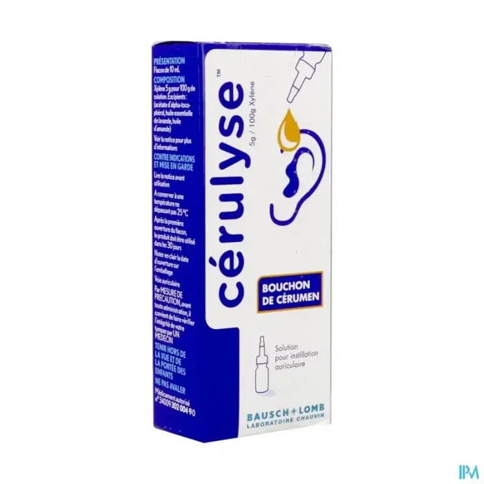 Cerulyse 5g/100g solution pour instillation auriculaire 10ml