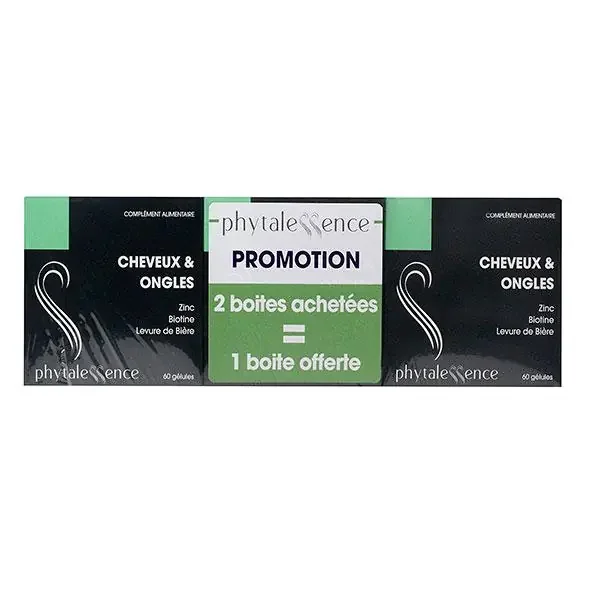 Cheveux & ongles gélules 2×60+60 offertes