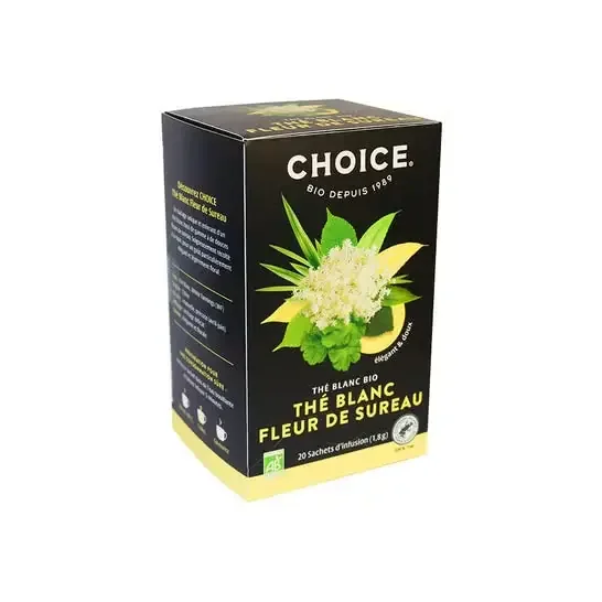 Choice Thé Blanc Fleur de Sureau bio – 20 Sachets