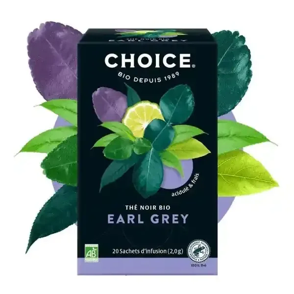 CHOICE Thé Noir Earl Grey Bio – 20 Sachets