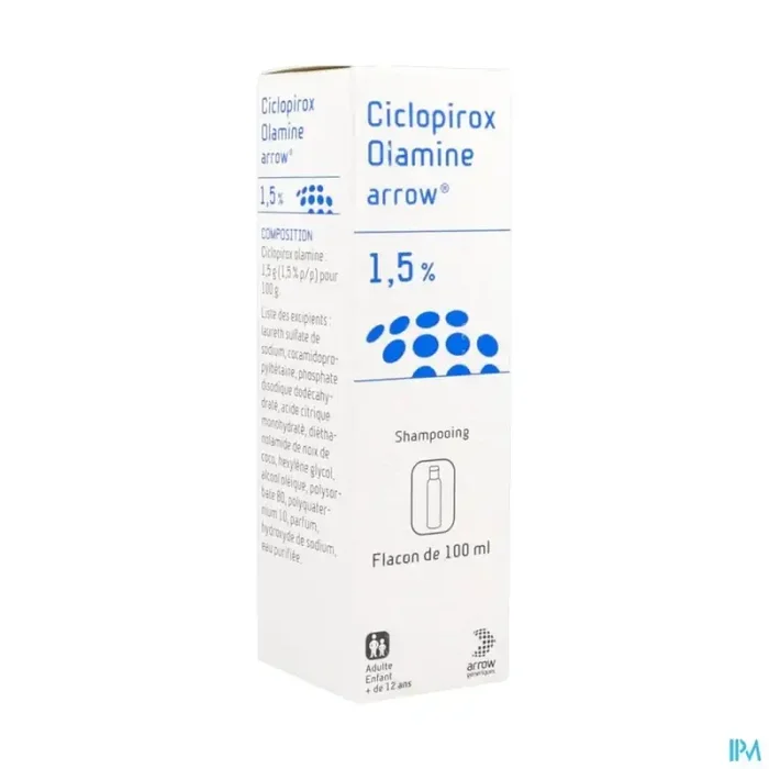 Ciclopirox olamine arrow 1.5% shampooing 100ml