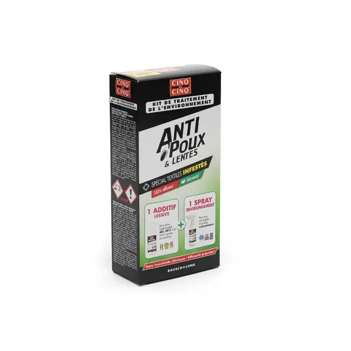 CINQ SUR CINQ KIT TRAITEMENT ANTI POUX et LENTES de l‘ ENVIRONNEMENT