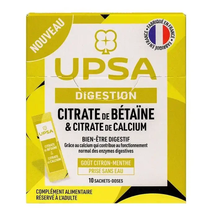 Citrate De Bétaïne & citrate de Calcium – 10 sachets – Prise sans eau