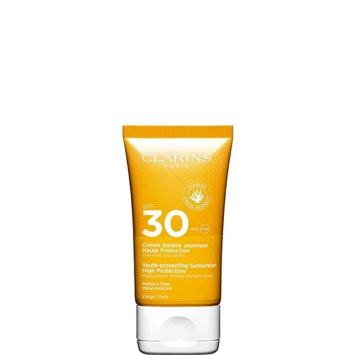 CLARINS Crème Solaire Jeunesse Haute Protection Visage SPF30 Anti-Rides, Anti-Tâches