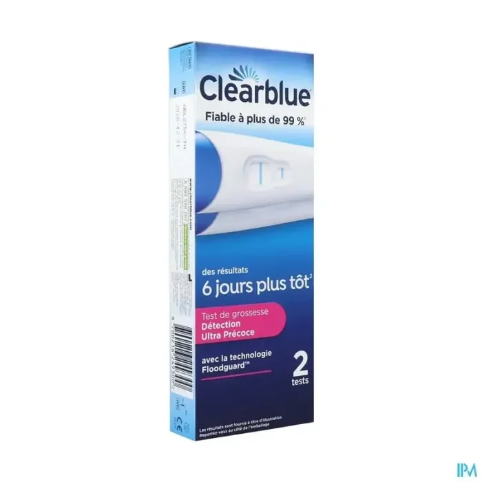 Clearblue test de grossesse detection ultra precoce visuel x2