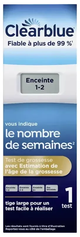 Clearblue Test de Grossesse Digital Avec Estimation de l‘Âge de Grossesse X1