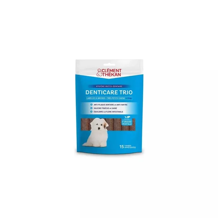 Clément Thékan denticare trio chien – 5kg – 15 lamelles à mâcher