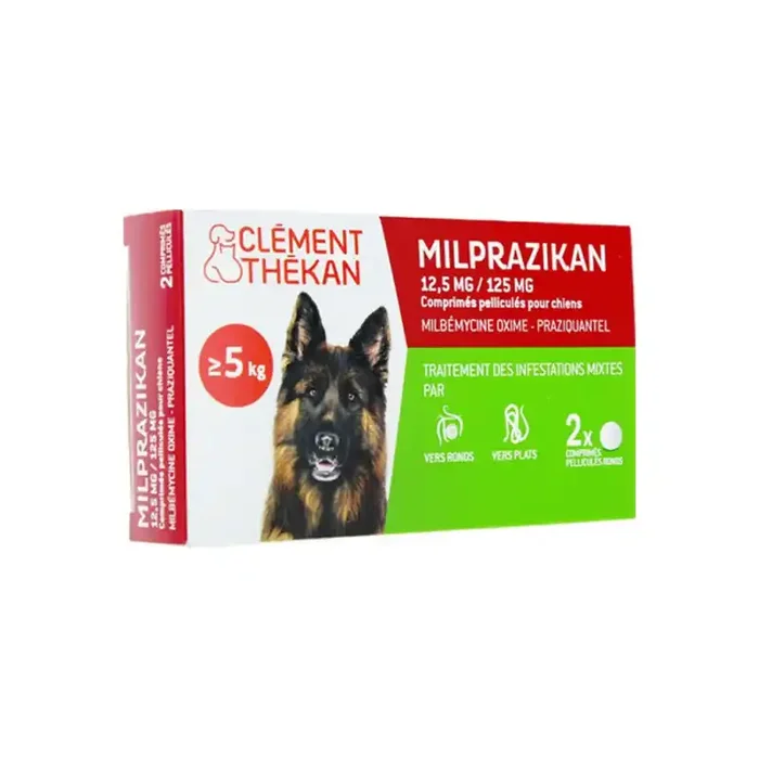 Clement Thekan milprazikan 12,5mg/125mg chien +de 5kg