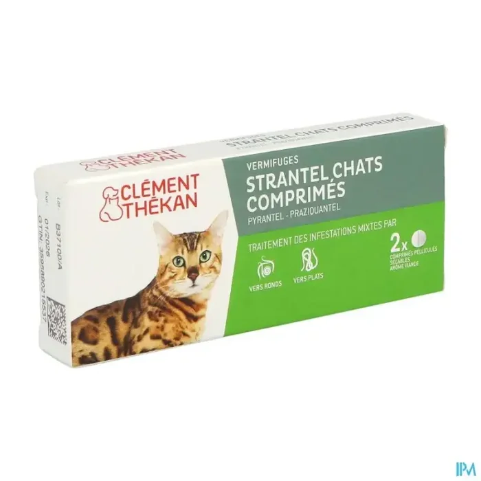 Clement thekan strantel chat comprimé 2