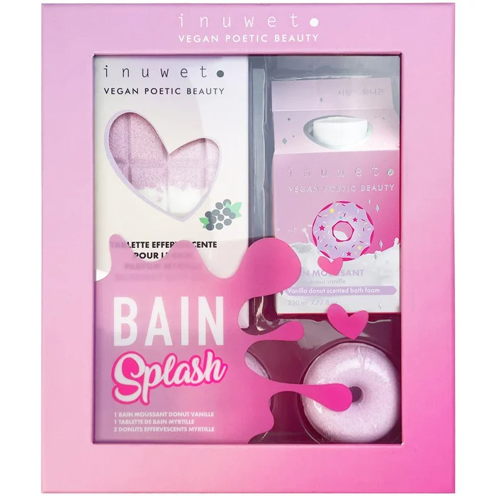 Coffret bain – Splash – Donut vanille & myrtille – 4 produits