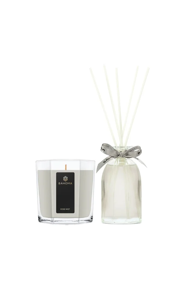 Coffret bougie parfumée & diffuseur d’ambiance – Rose Mist – 2 produits