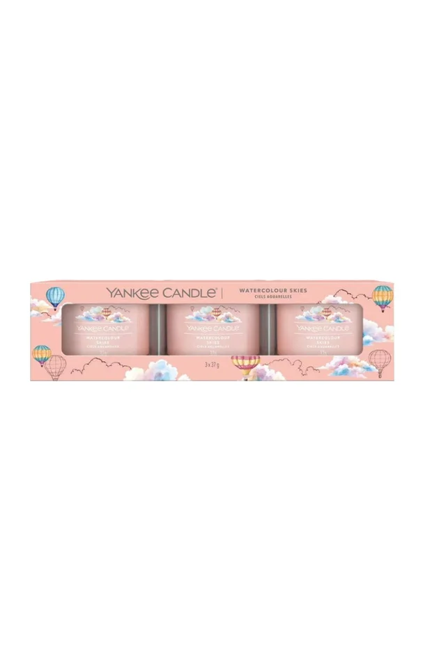 Coffret bougies votives – Ciels aquarelles – 3 x 37 g