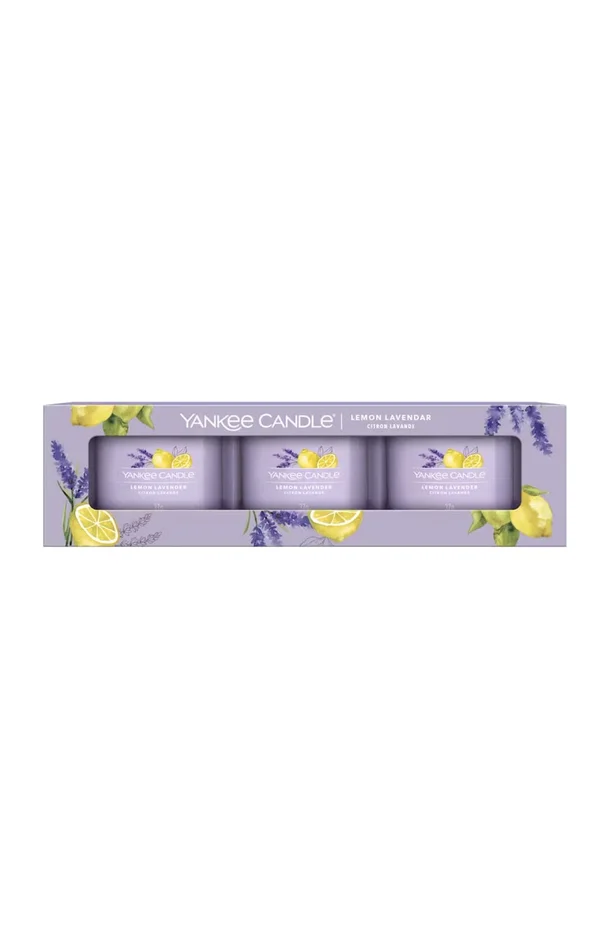 Coffret bougies votives – Citron lavande – 3 x 37 g