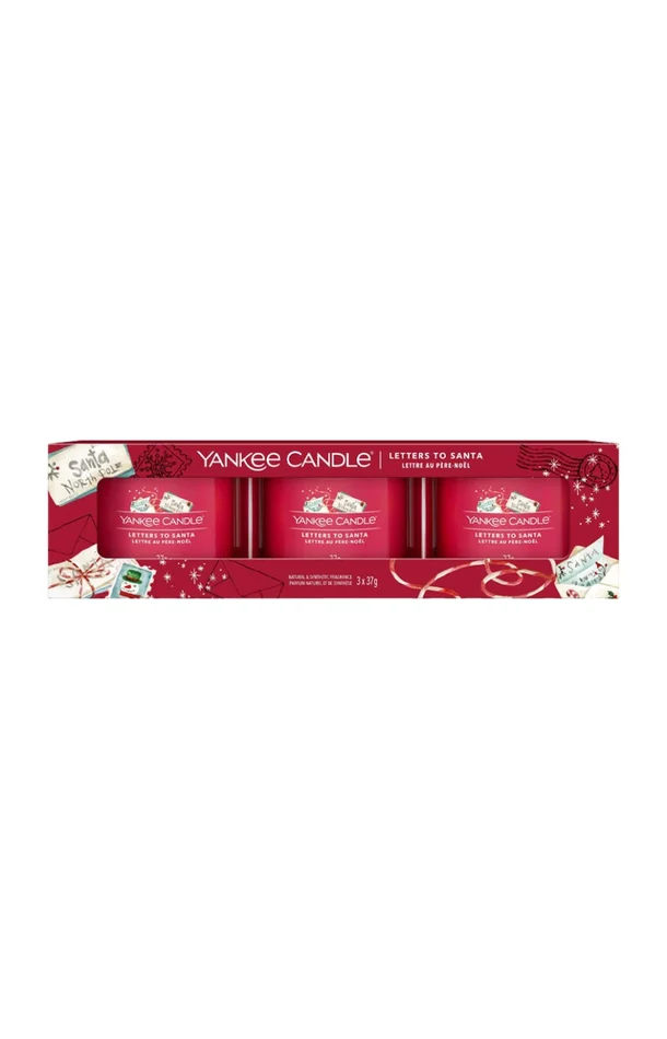 Coffret bougies votives – Lettres au Père Noël – 3 x 37 g