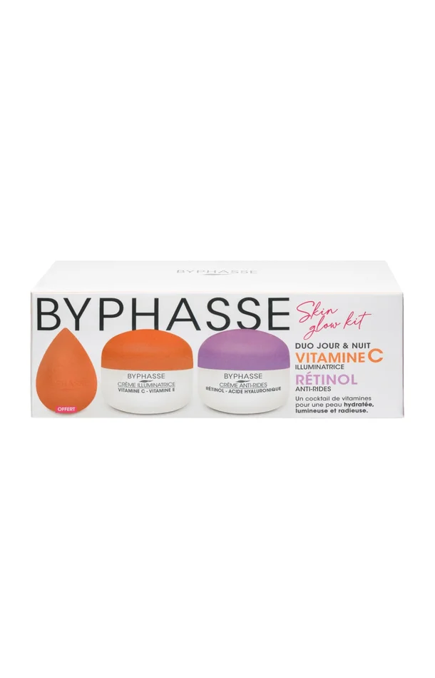 Coffret crèmes anti-âge – Rétinol& vitamine C – Visage + Eponge blender offerte