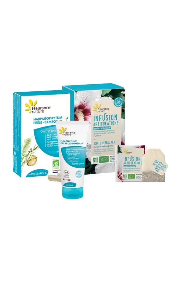 Coffret douleur articulaire bio – Gel, infusion & cure – 3 produits