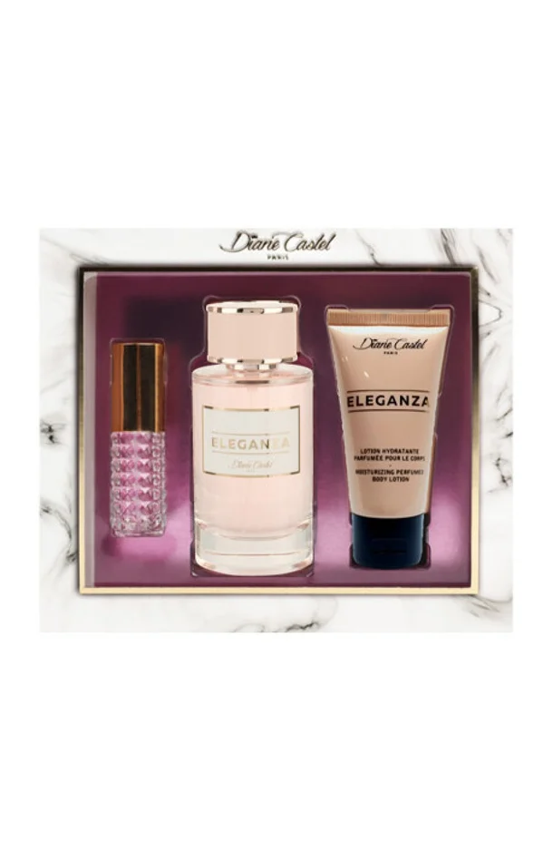 Coffret Eleganza Eau de parfum – Floral fruité – 3 produits