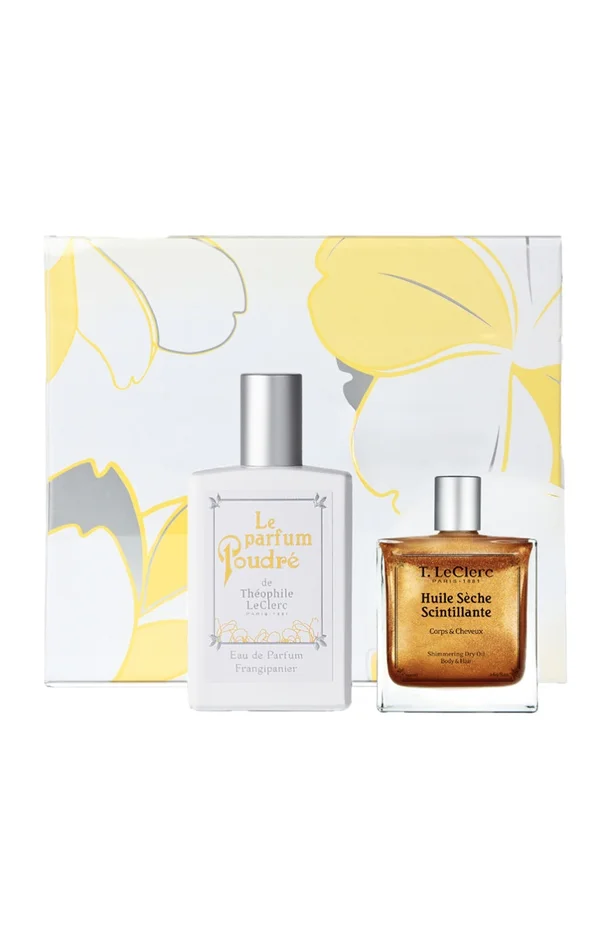 Coffret Frangipanier Eau de parfum & huile scintillante – Floral – 50 ml