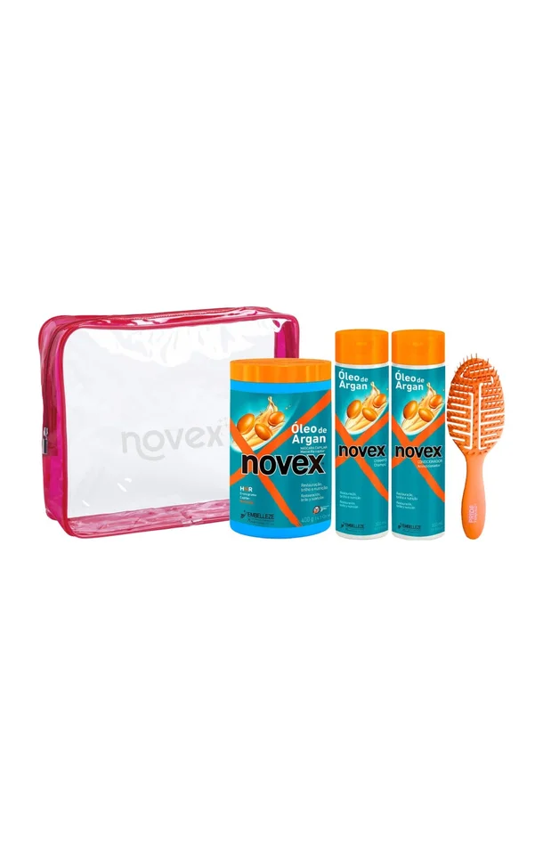 Coffret hydratation & réparation – Huile d’argan – Cheveux secs & indisciplinés – 3 produits