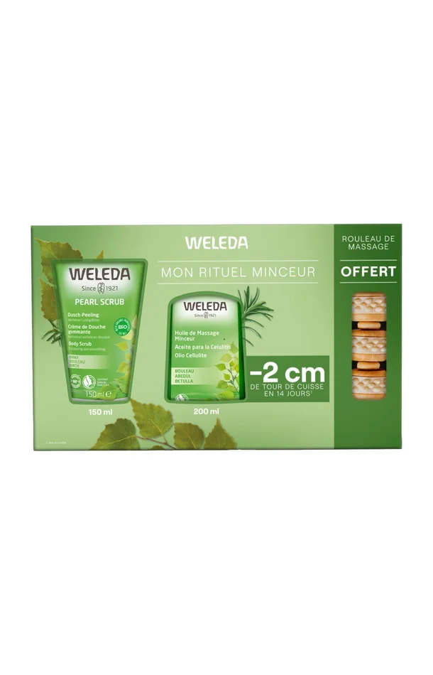 Coffret Minceur – huile de massage & crème de douche – Corps – Rouleau massant offert