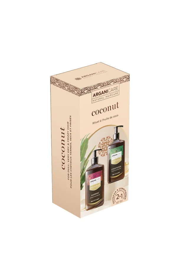 Coffret nutrition extrême – Coco – Cheveux très secs & frisés – 2 x 400 ml