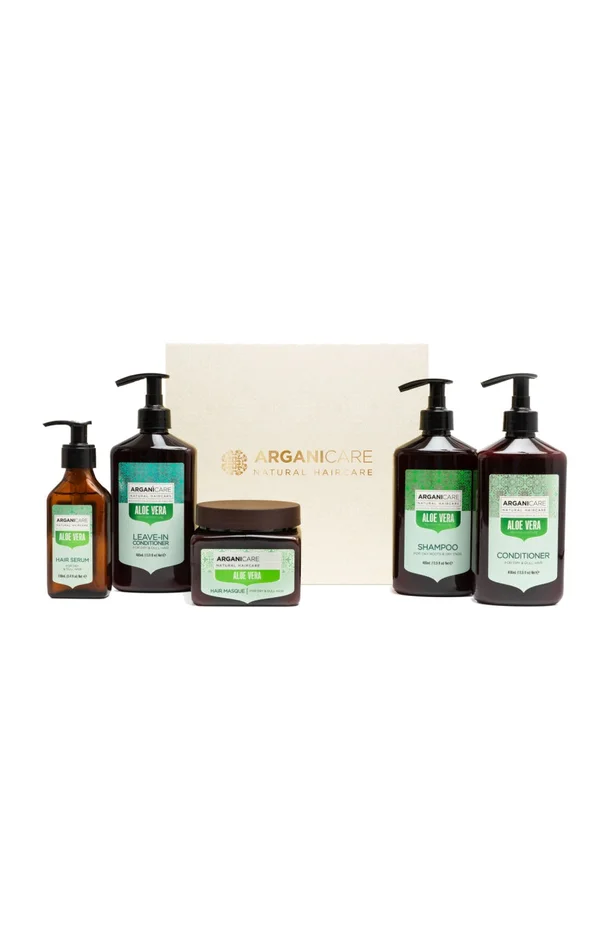 Coffret revitalisant – Aloe vera – Cheveux secs & ternes – 5 produits