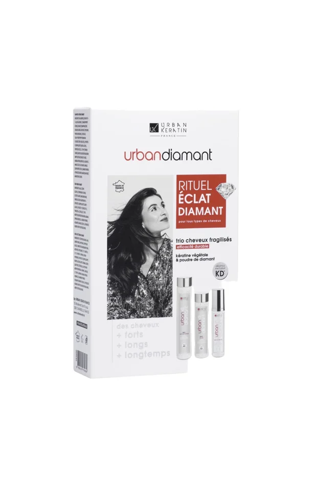 Coffret rituel éclat diamant – Cheveux fragilisés – 3 soins