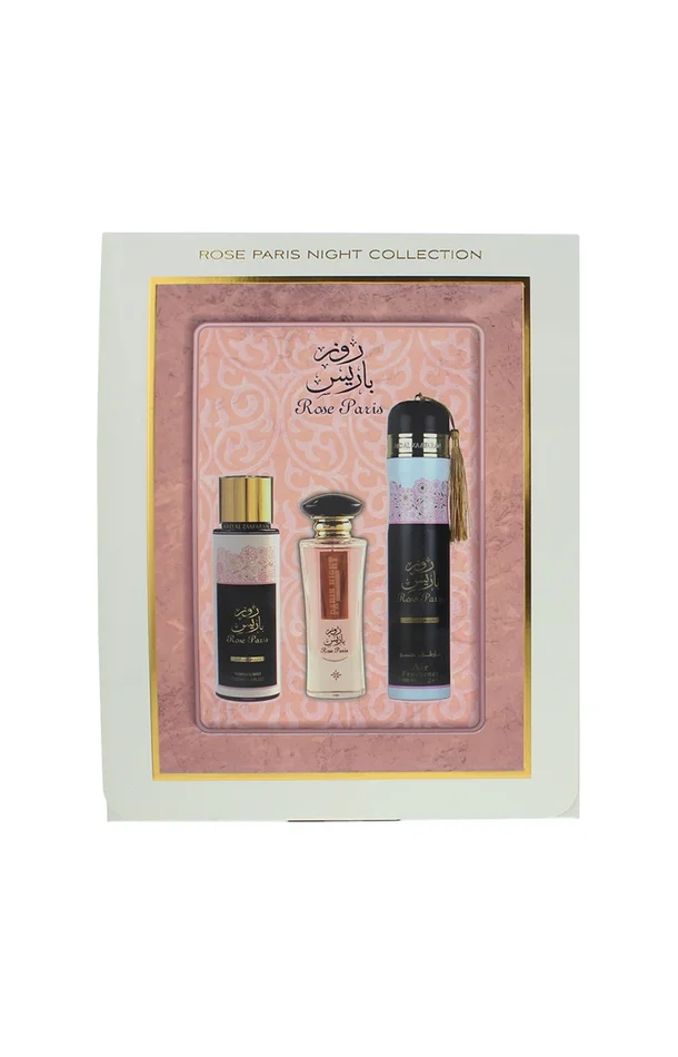 Coffret Rose Paris Night Eau de parfum – Floral – 3 produits