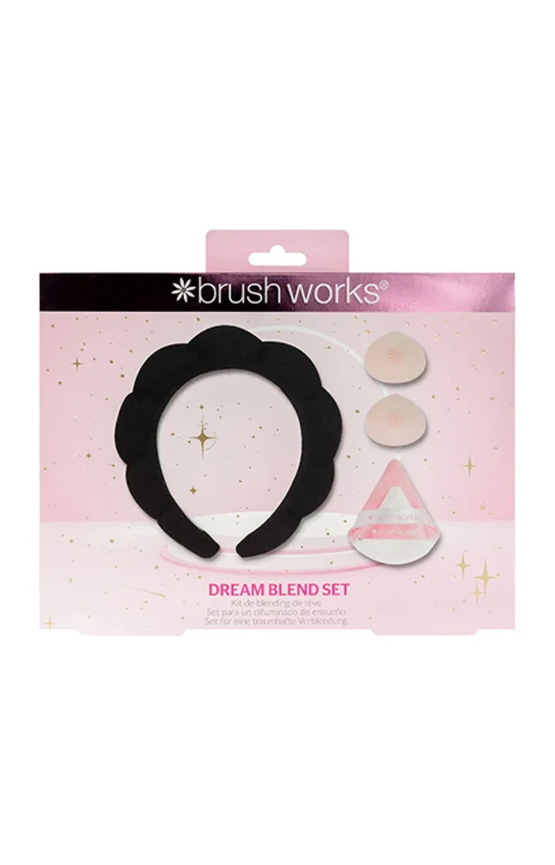 Coffret serre-tête & houppettes – Cheveux & visage – 5 accessoires