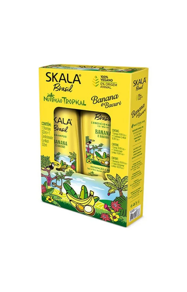 Coffret shampoing & après-shampoing force & brillance – Banane – 2 x 325 ml