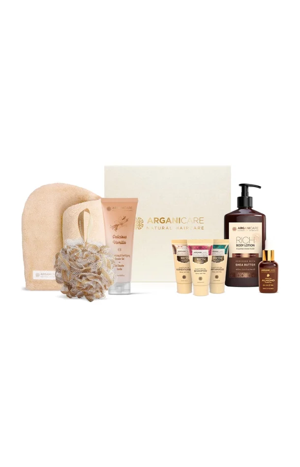 Coffret Soin Complet – Cheveux Fortifiés & Peau Douce – 8 produits