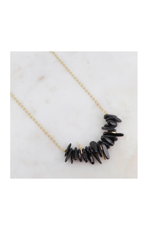 Collier – Acier inoxydable & pierre naturelle