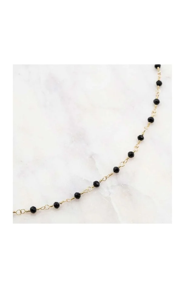 Collier – Acier inoxydable doré & pâtes de verre
