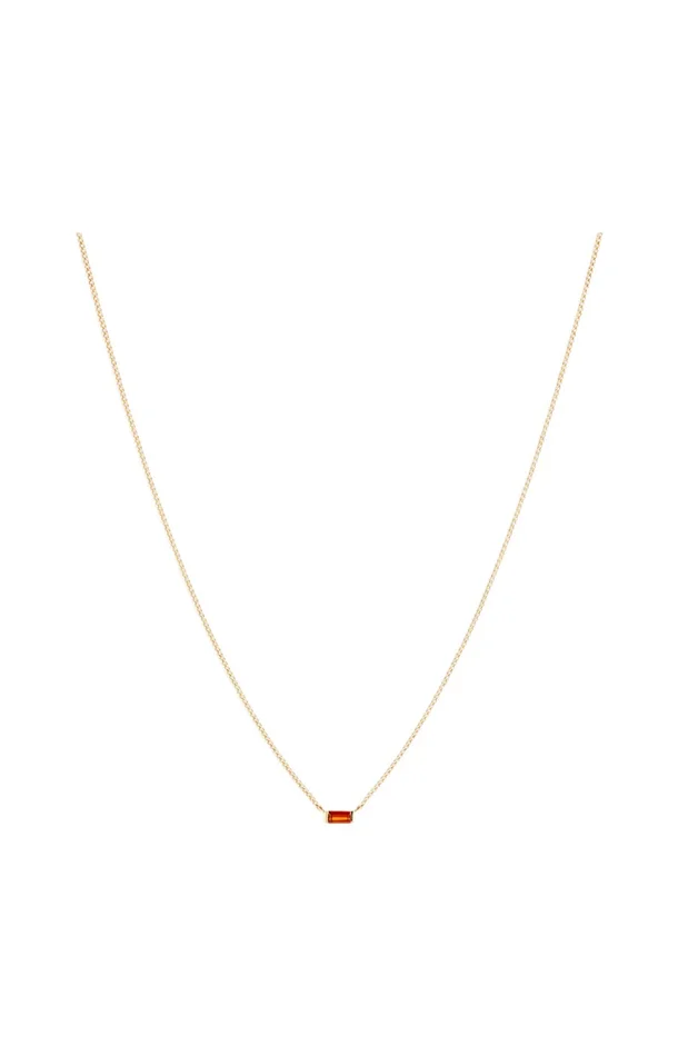 Collier – Orange – Laiton doré 1 micron