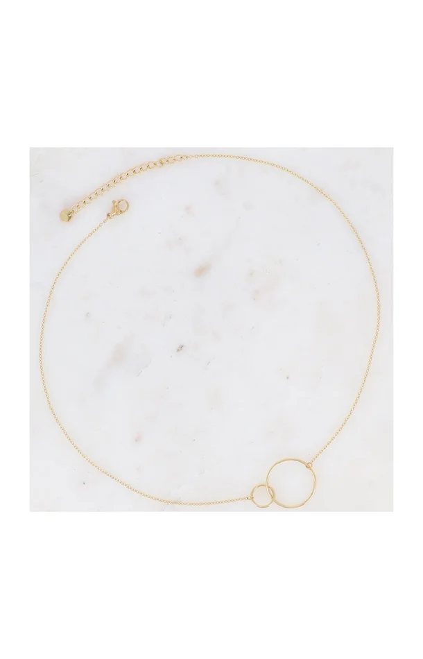 Collier anneaux – Acier inoxydable doré