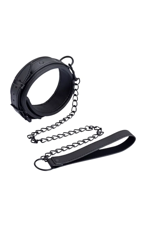 Collier en cuir – Noir