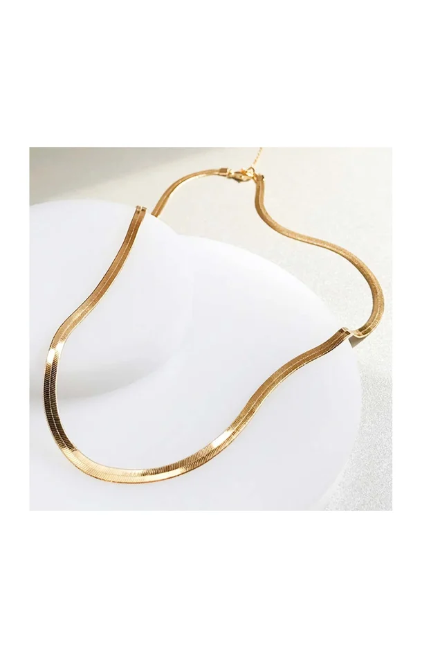 Collier fin en chaine italienne – Laiton plaqué or