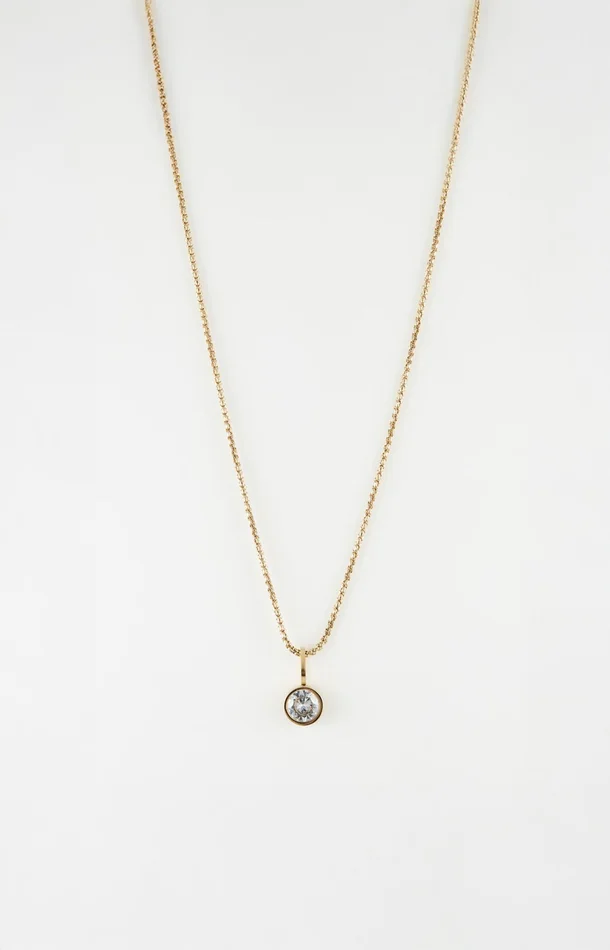 Collier pendentif – Acier inoxydable – Doré