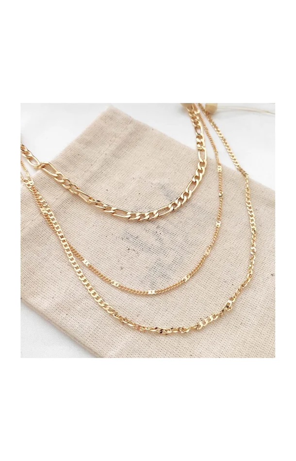 Collier triple – Laiton plaqué or