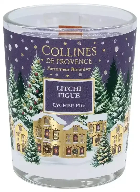 Collines de Provence Bougie 75 g Cannelle Orange – Senteur Litchi Figue