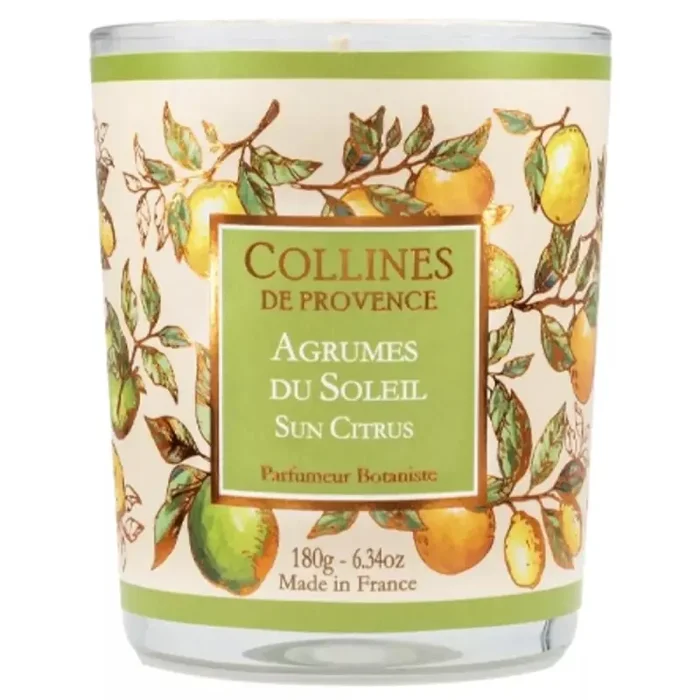 Collines de Provence BOUGIE PARFUMÉE AGRUMES DU SOLEIL 180g