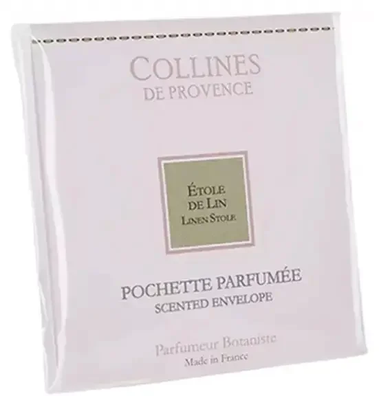 Collines de Provence Pochette Parfumée Couture 6 Grammes – Senteur Étoile de Lin