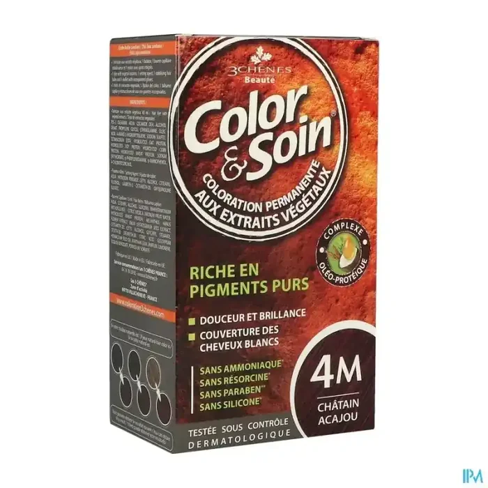 Color soin 4m chatain acajou etui 60ml x2