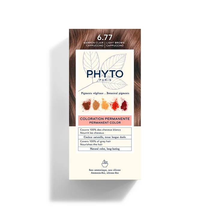 Coloration – 6.77 Marron Clair Cappuccino – Kit Coloration Permanente