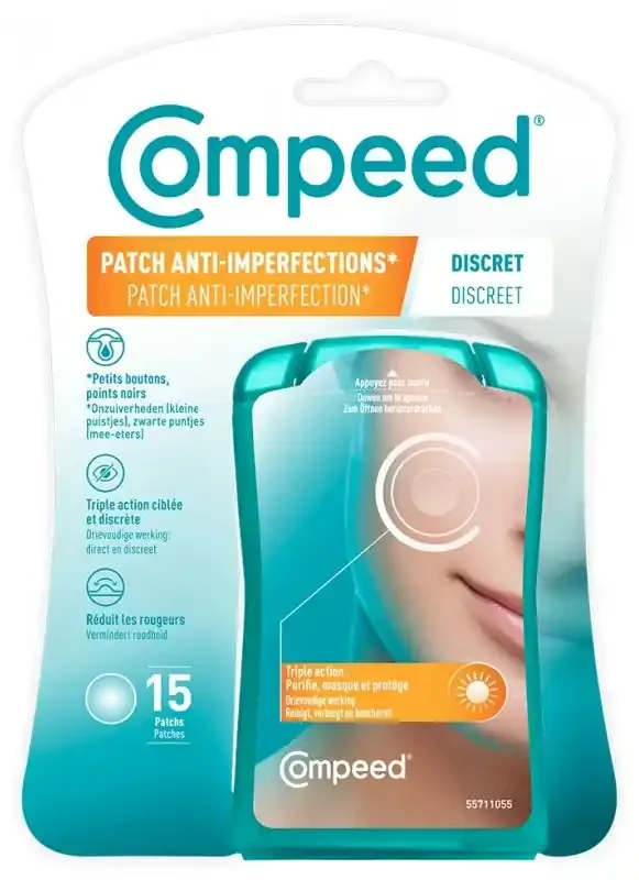 Compeed Patchs Anti-Imperfections Discrets Hydrocolloides 15 Patchs