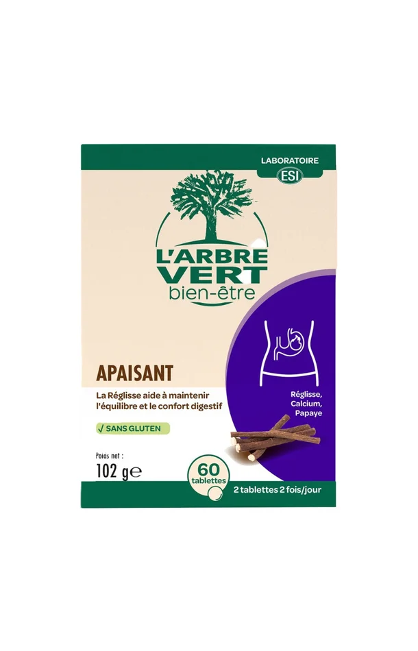 Compléments alimentaires – Apaisant digestif – 60 Tablettes