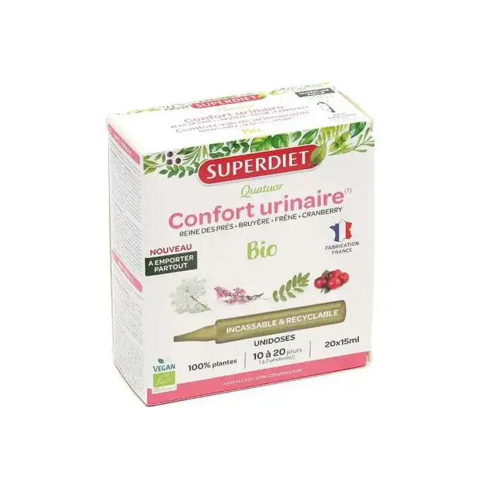 CONFORT URINAIRE QUATUOR BIO 20 UNIDOSES SUPER DIET