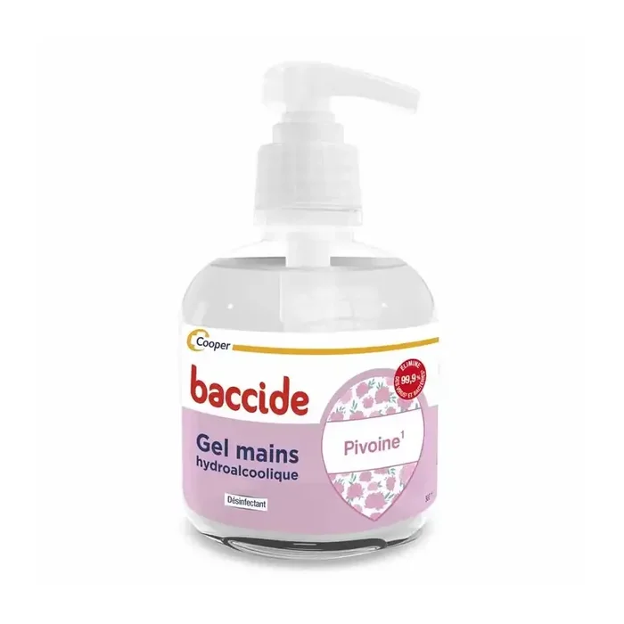 Cooper baccide gel sans rincage mains pivoine 300ml