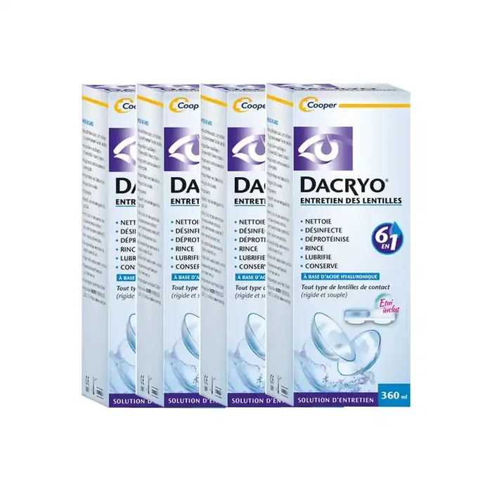 Cooper dacryo entretien des lentilles 6 en 1 4x360ml