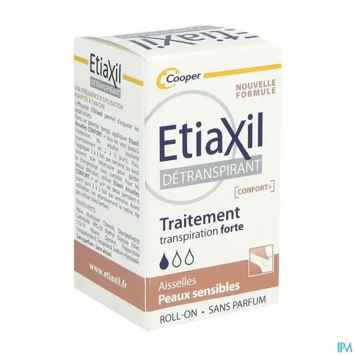 Cooper etiaxil detranspirant aisselles confort+ roll on 15ml